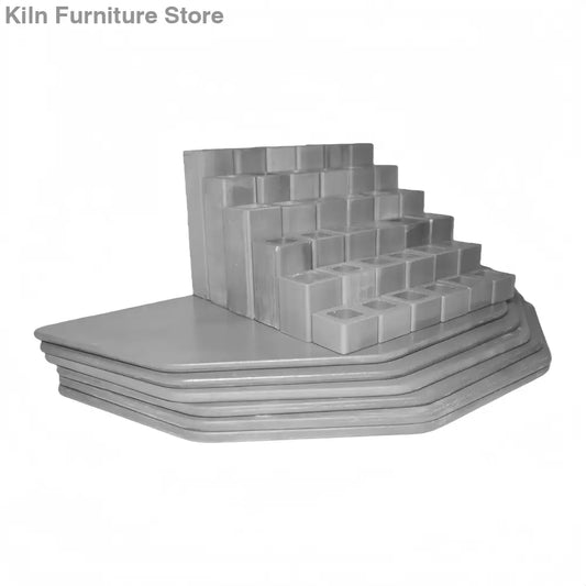 Kiln Furniture Kit for Skutt 1022 - 21’’ x 10.5’’ x 5/16’’ half 10 sided: 6 pcs / Posts: 36 pcs