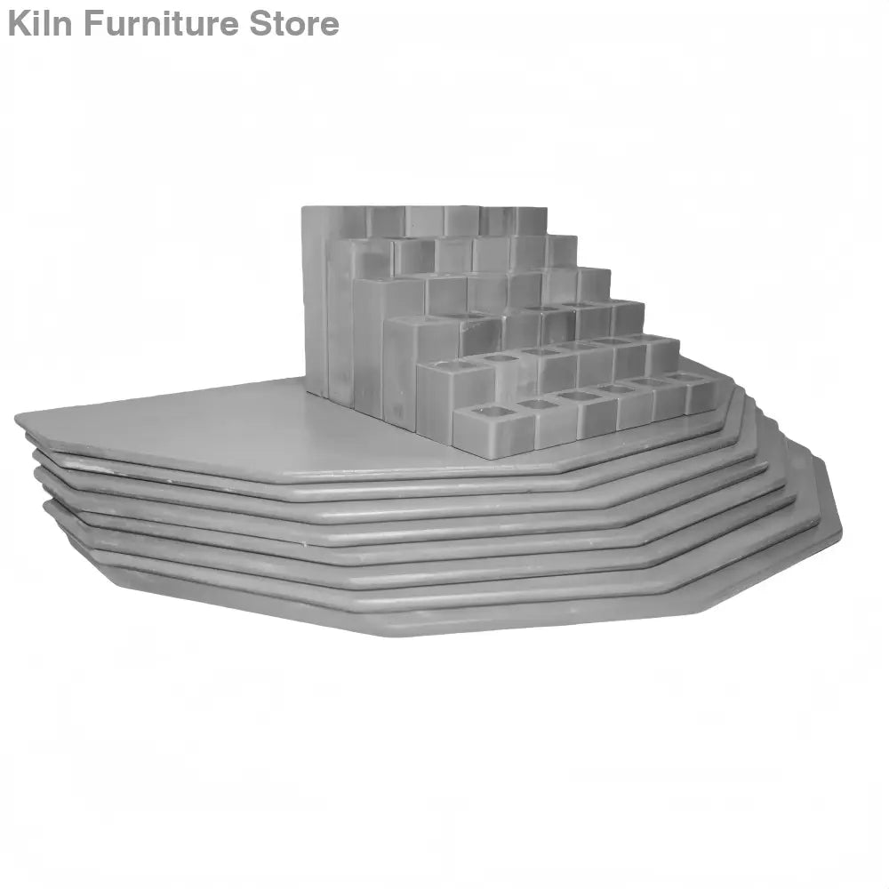 Kiln Furniture Kit for Skutt 1222-3 - 26’’ x 13’’ x 5/16’’ half 12 sided: 6 pcs / Posts: 36 pcs
