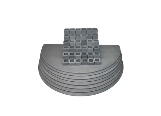 26” Half Round Advanced Kiln Shelf Kit for Skutt 1227-3PK - 26’’ x 13’’ x 5/16’’Half Round Shelves: 8 pcs / Posts: 36