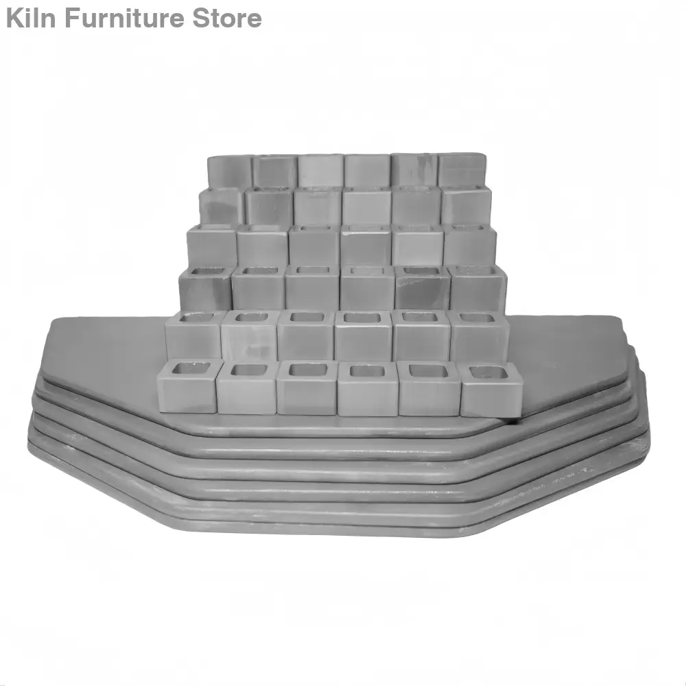 Kiln Furniture Kit for Skutt 1022 - 21’’ x 10.5’’ x 5/16’’ half 10 sided: 6 pcs / Posts: 36 pcs
