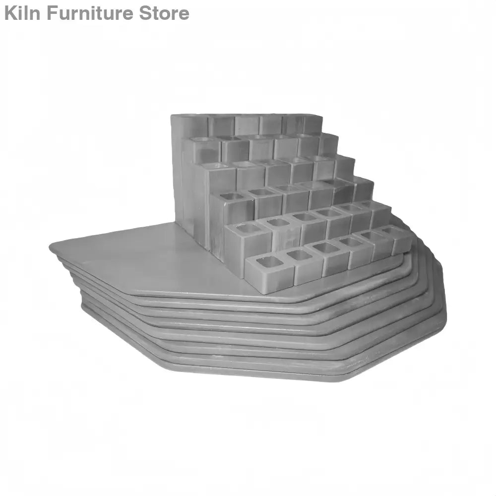 Kiln Furniture Kit for Skutt KM1027-3 - 20’’ x 10’’ x 5/16’’ half 10 sided: 8 pcs / Posts: 36 pcs
