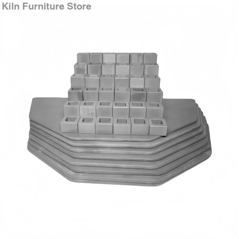 Kiln Furniture Kit for Skutt KM1027-3 - 20’’ x 10’’ x 5/16’’ half 10 sided: 8 pcs / Posts: 36 pcs