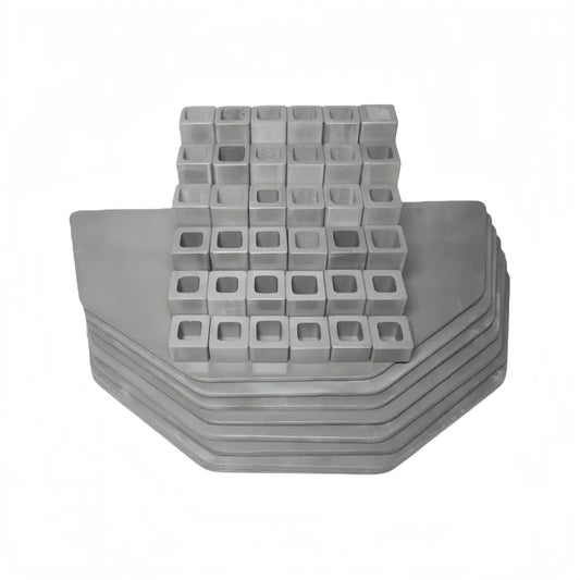 Kiln Furniture Kit for Skutt KS1027 - 21’’ x 10.5’’ x 5/16’’ half 10 sided: 8 pcs / Posts: 36 pcs