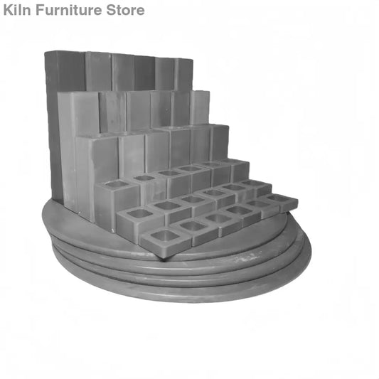 L&L Kiln Furniture Kit for e18T-3 Easy-Fire - 15’’ x 5/16’’ Round: 4 pcs / Posts: 36 pcs