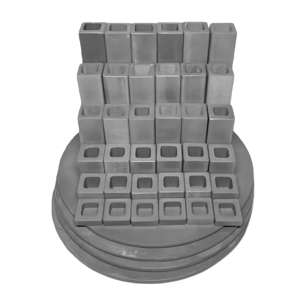 L&L Kiln Furniture Kit for e18T-3 Easy-Fire - 15’’ x 5/16’’ Round: 4 pcs / Posts: 36 pcs