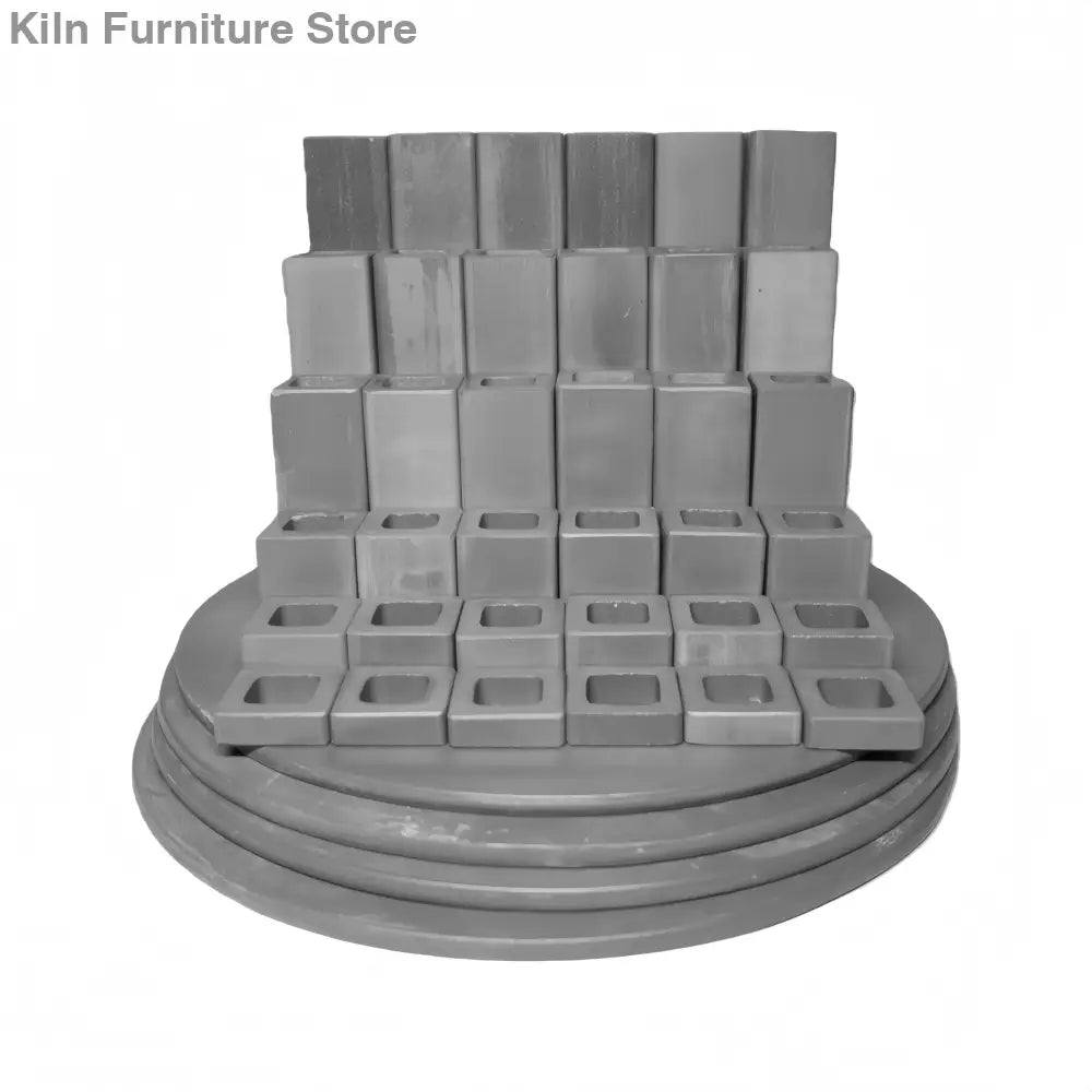 L&L Kiln Furniture Kit for e18T-3 Easy-Fire - 15’’ x 5/16’’ Round: 4 pcs / Posts: 36 pcs