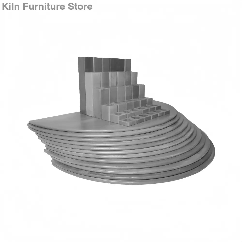 L&L Kiln Furniture Kit for JD2945-3 Jupiter - 25’’ x 12.5’’ x 5/16’’ Half Round: 12 pcs / Posts: 36 pcs