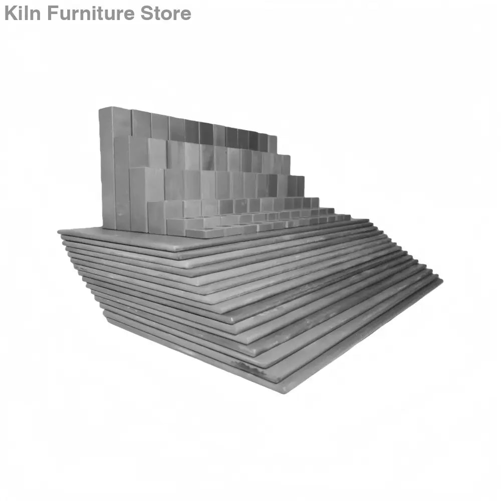 L&L Kiln Furniture Kit for T2345 DaVinci - 11’’ x 22’’ x 5/16’’ Rectangular Shelves: 15 pcs / Posts: 72 pcs