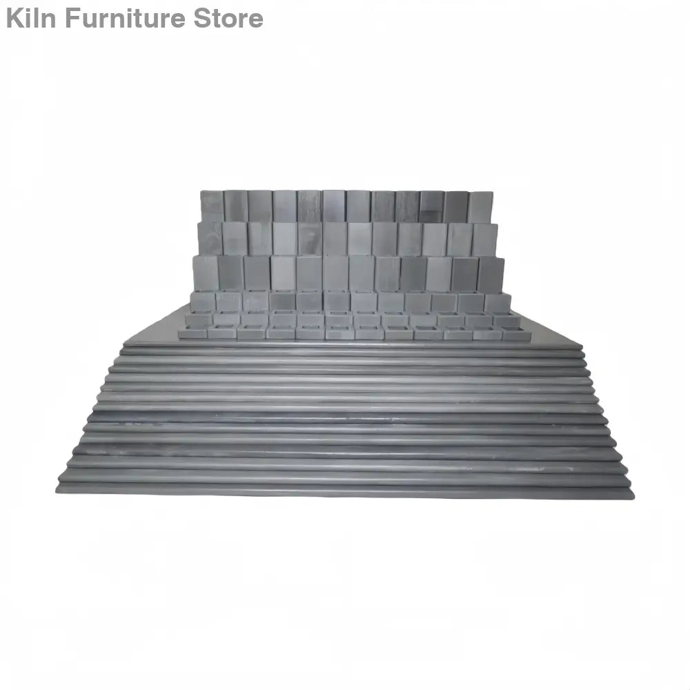 L&L Kiln Furniture Kit for T2345 DaVinci - 11’’ x 22’’ x 5/16’’ Rectangular Shelves: 15 pcs / Posts: 72 pcs